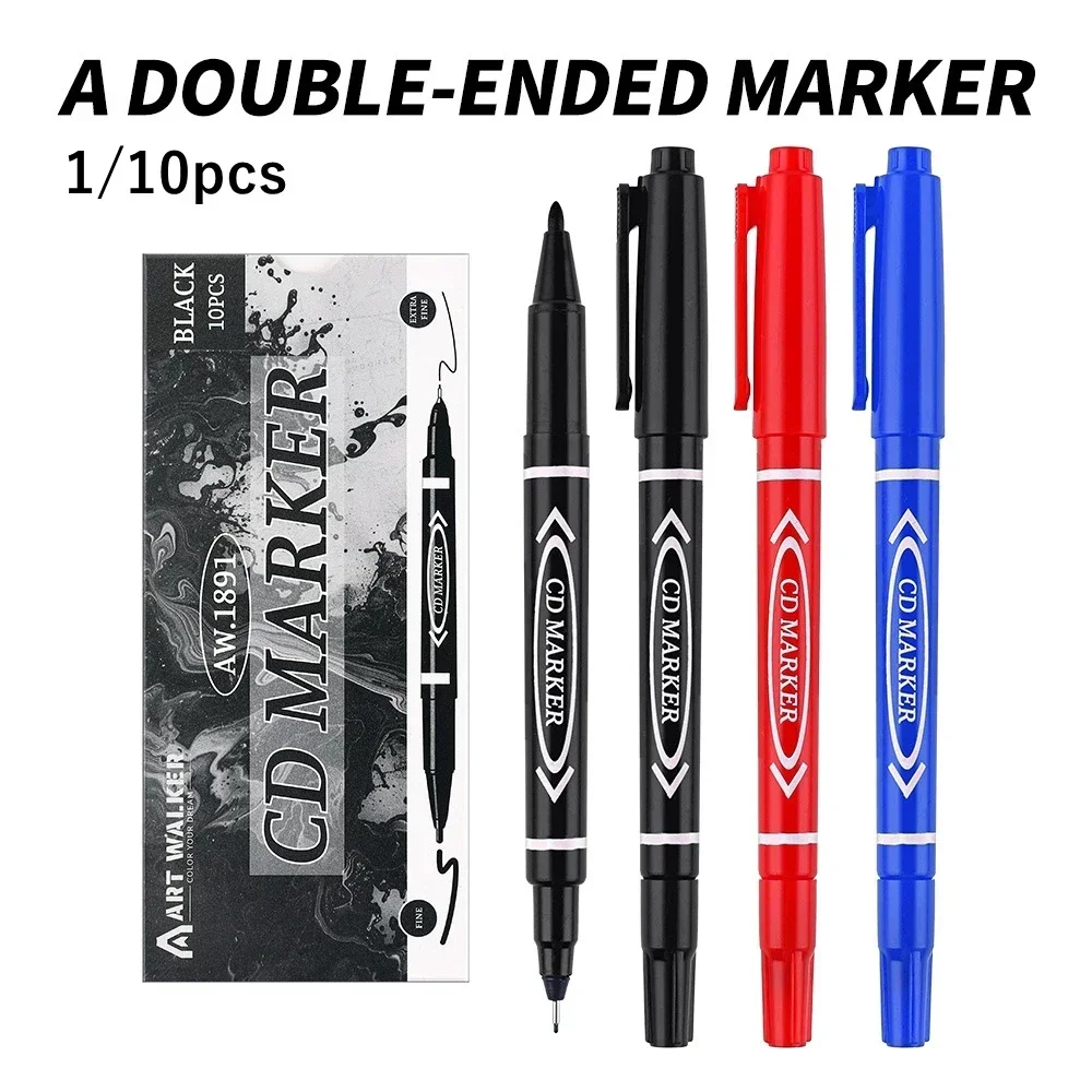 

Двусторонние маркеры-кисти для татуировок, 3 цвета, с тонким и кистевым наконечниками, для раскрасок для взрослых, ежедневников и планеров