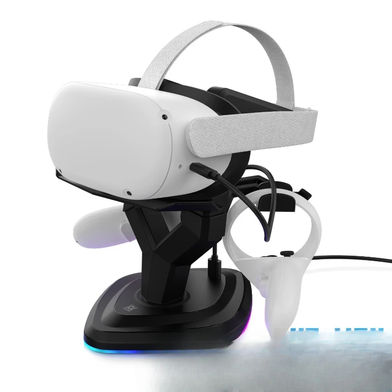 Charging base, fast charging, helmet handle display stand, VR desktop multi-function LED light