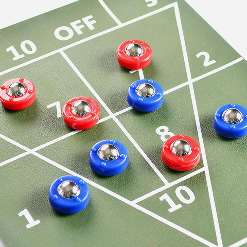 

16pcs Shuffleboard Pucks Set Tabletop Rolling Beads Indoor Outdoor Family Fun Sliding Balls Replacement Equipment Durable Steel