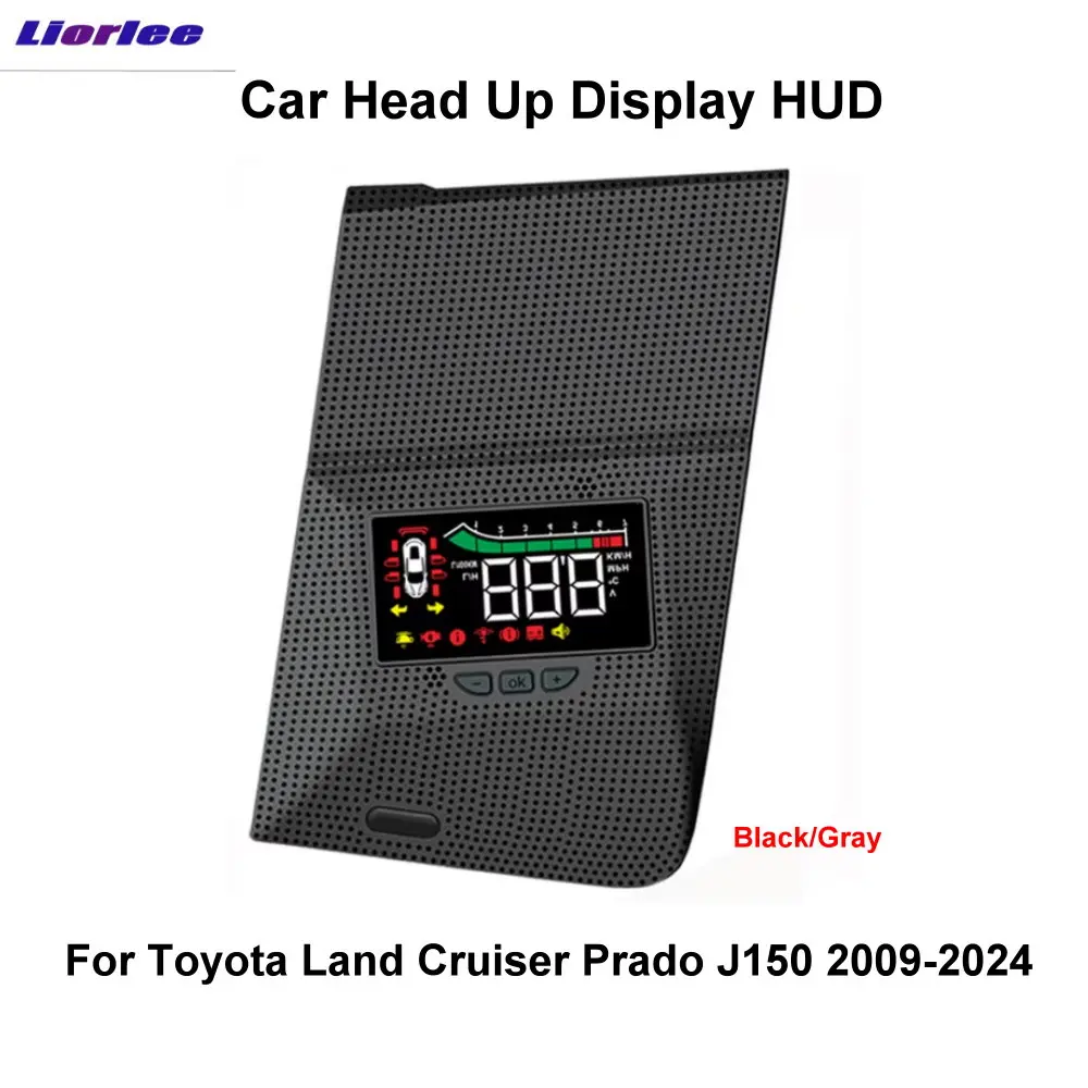 

For Toyota Land Cruiser Prado J150 2009-2024 OEM HUD Car Head Up Display Windshield Projector Auto Alarm Overspeed RPM Voltage