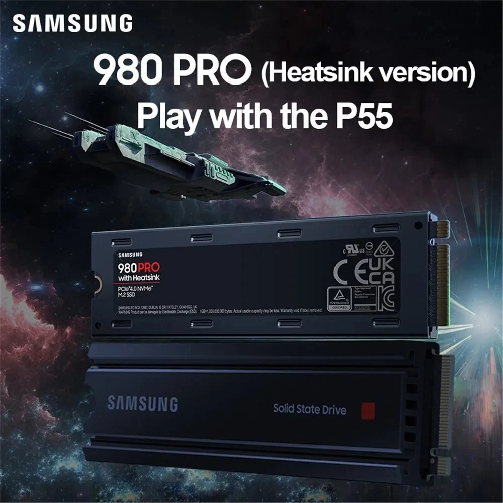 SAMSUNG originale SSD 980 PRO con dissipatore di calore NVMe M.2 1tb 2TB SSD PCIe 4.0 M.2 2280 unità a stato solido interna per Laptop Desktop