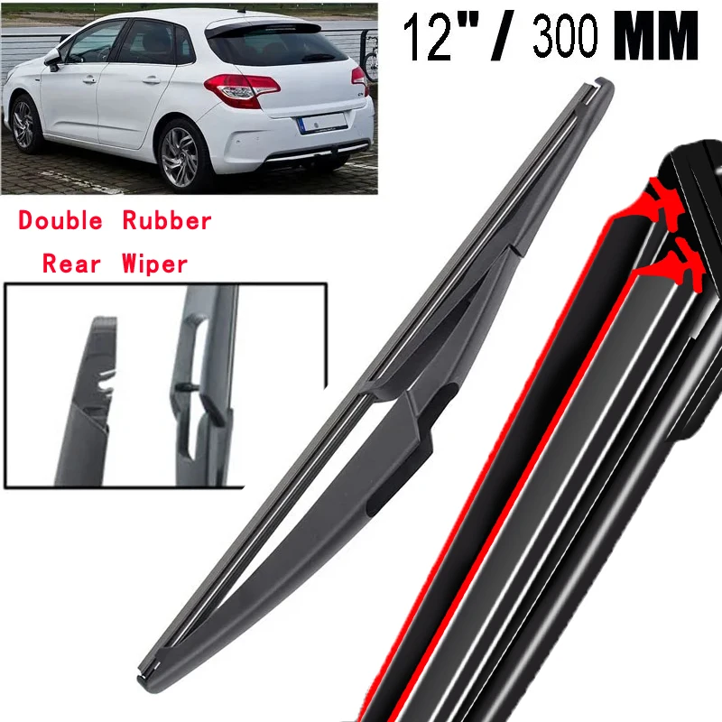 

Car Wiper 12" Rear Wiper Blade For Citroen C4 MK 2 Hatchback 2010 - 2020 Windshield Windscreen Clean Tailgate Window