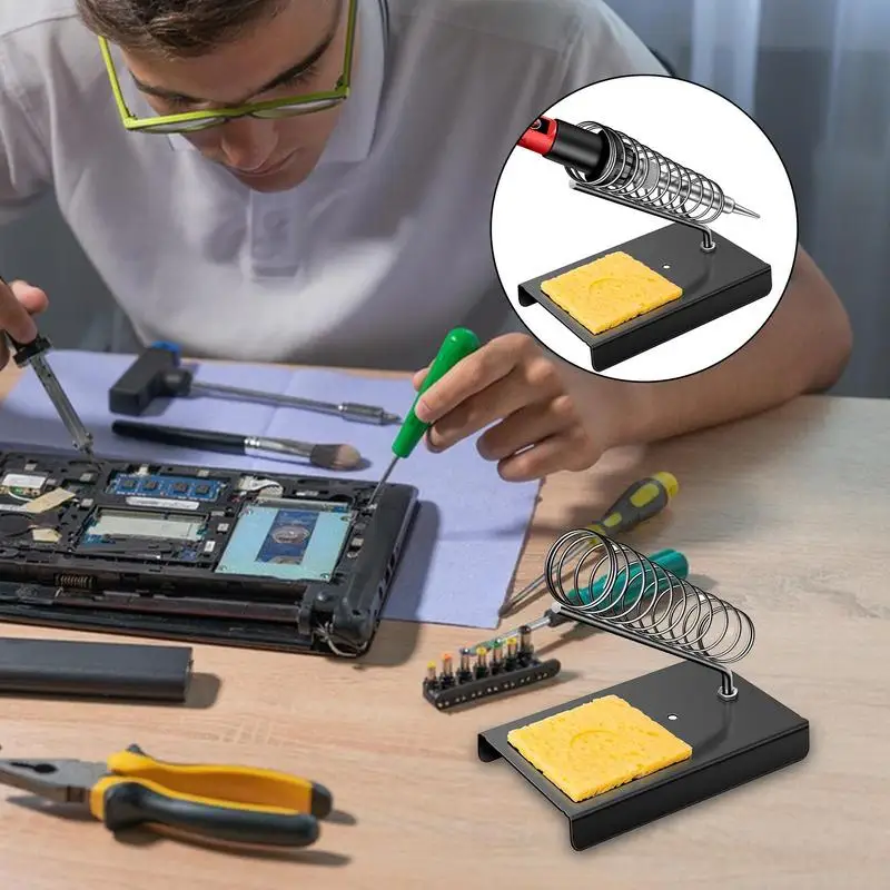 Soldering Iron Support Station Square Solder Base With High Temperature Resistance Increase Work Efficiency Soldering Base For