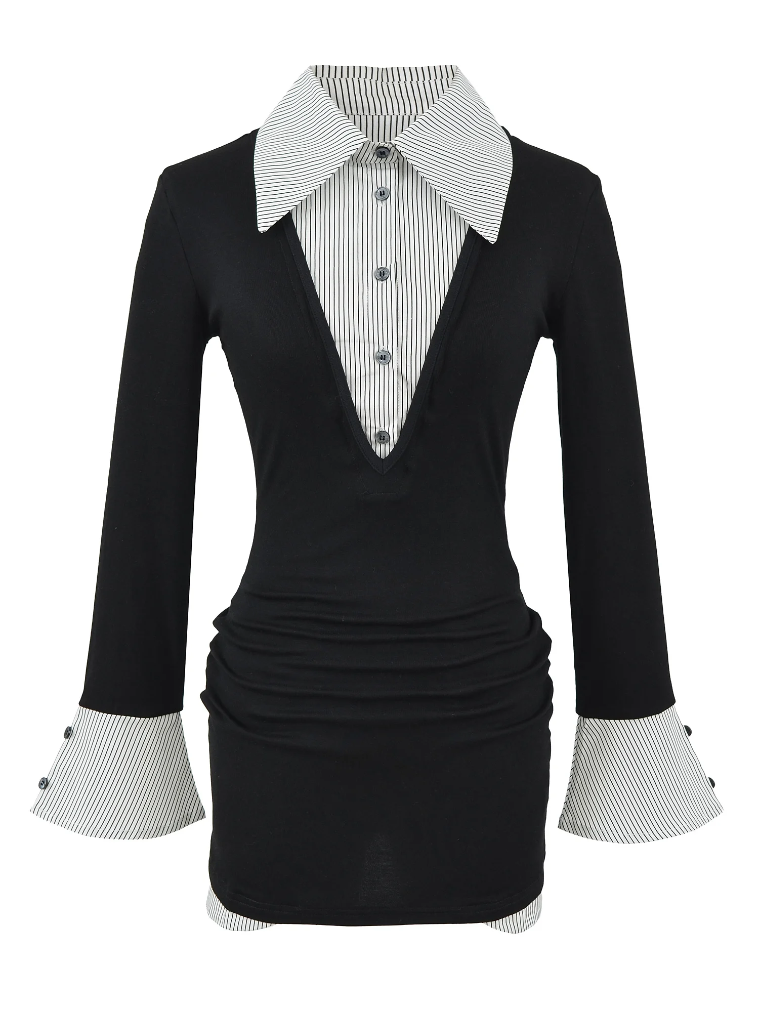 

Сексуальное длинное платье Sve с запахом ort Dr, женское облегающее платье с воротником-ильткой и подкладкой на талии, искусственное женское платье из двух предметов