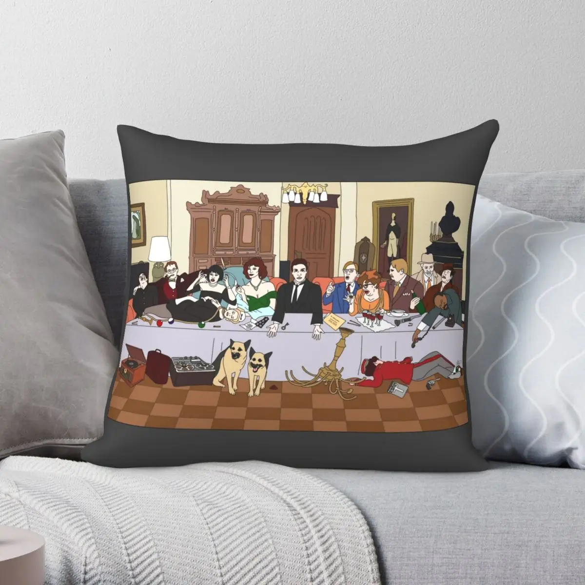 

The Last Supper At Boddy Mansion Pillowcase Polyester Linen Velvet Printed Zip Decor Sofa Cushion Cover Wholesale