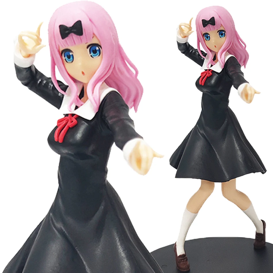 18cm Anime Figure Love is War Fujiwara Chika Shinomiya Kaguya Kawaii Girl Action Figure Collectible Model Doll Toy Gifts