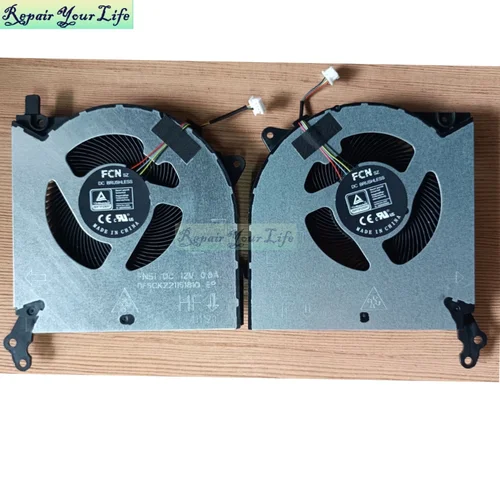 Imagen 1 del producto Ventilador de refrigeración DC 12V CPU GPU para Lenovo Legion 5-15ARH05H 82B1 5P-15ARH05H 82GU piezas de ordenador portátil ventilador radiadores FN51 FN50 nuevo