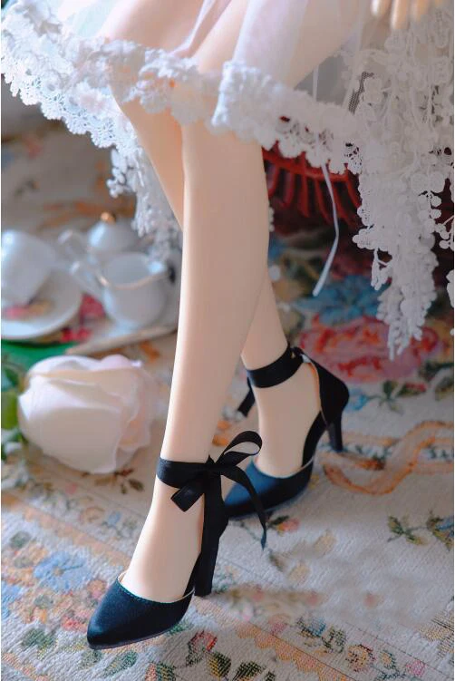 D04-A132 Kinder handgemachtes Spielzeug 1/3 1/4 Puppe bjd/sd Puppe Zubehör Silber rosa Gold Schnürung Seide Pumps High Heel Schuhe 1 stücke