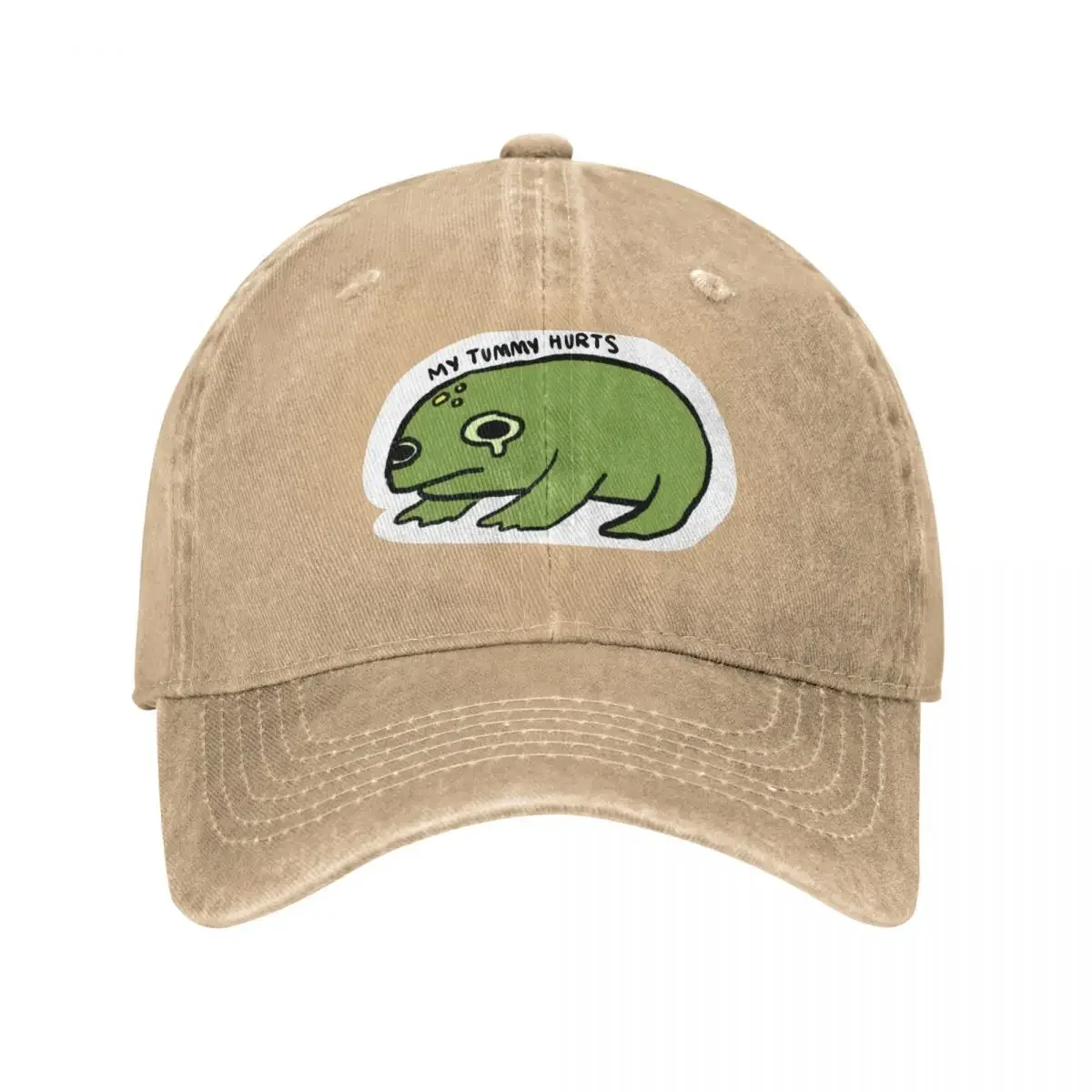 My Tummy Blasts Frog Baseball Cap, Derby Hat, Western Hat, New In The Hat, Beach Woman, Men's