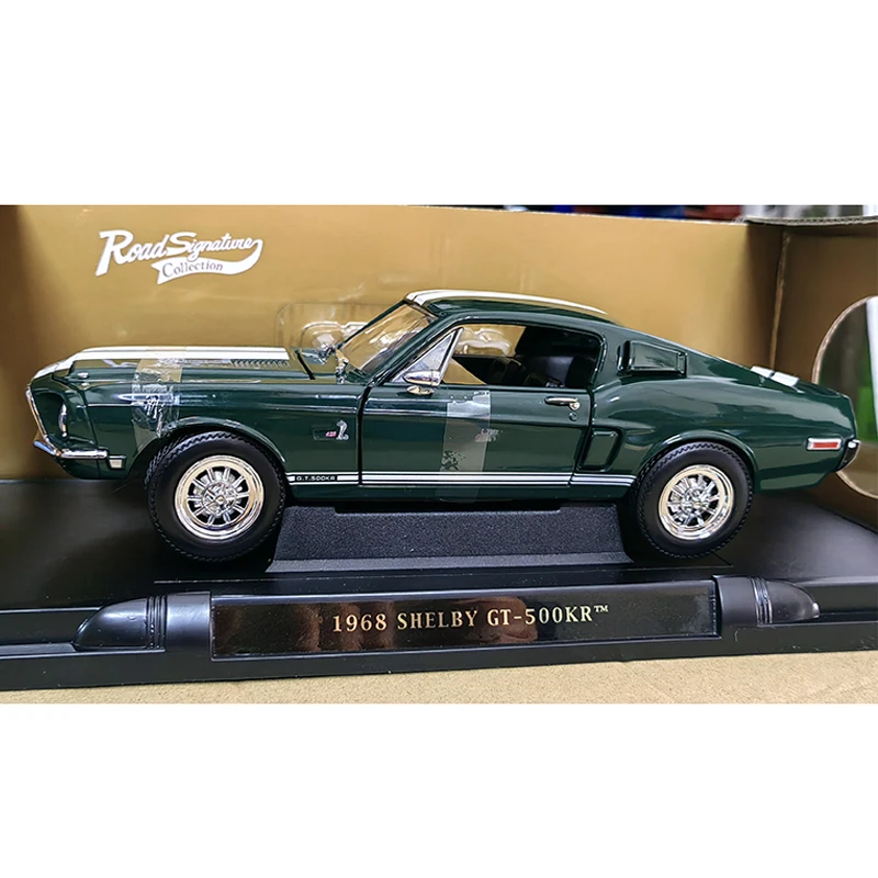 フォード1970合金ダイキャスト車モデル、1:18スケール、棚GT-500KR、大人のおもちゃ、クラシックコレクション、装飾品、静的ディスプレイ