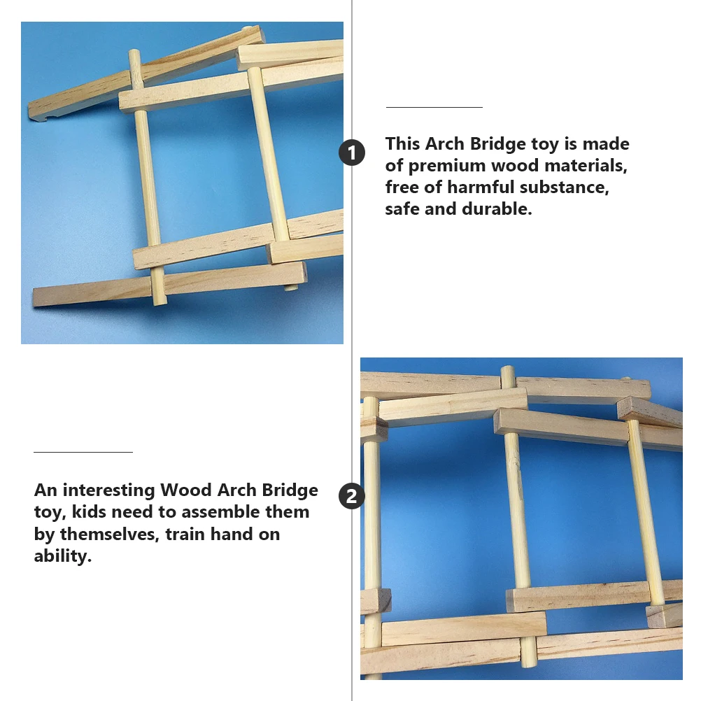 

1Set Kids Arch Bridge Science Project Wooden DIY Assemble Educational Creative Handmade Wood Desktop Interactive Plaything