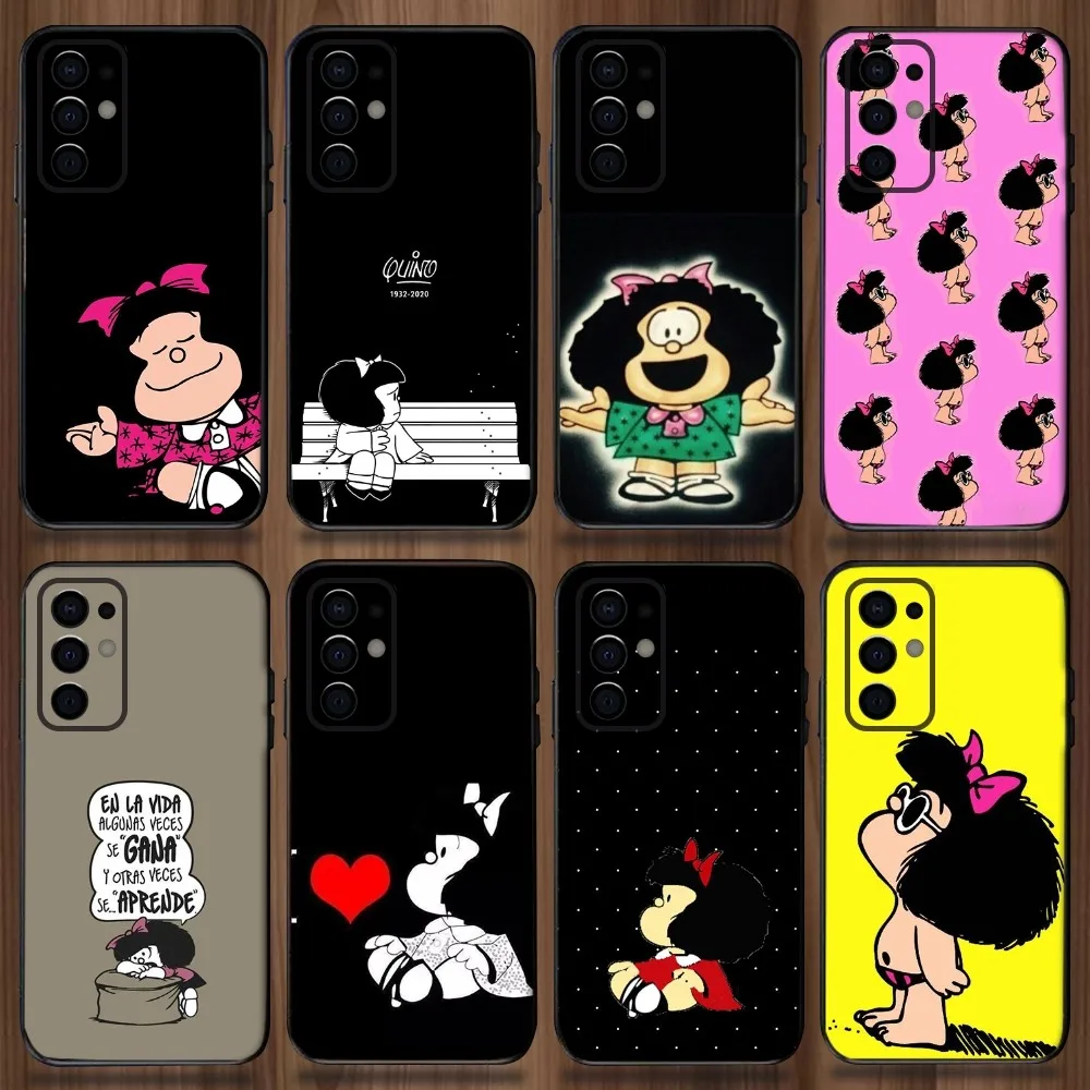 M-Mafalda Phone Case For Samsung Galaxy A13,A21s,A22,A31,A32,A52,A53,A71,A80,A91 Soft Black Cover