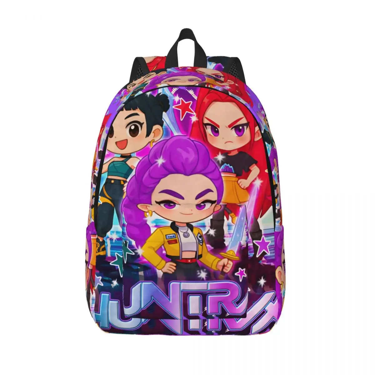 

Huntrix Girl Team Kpop Demon Hunters Подростковый рюкзак с карманом Студенческий рабочий рюкзак для мужчин и женщин Холщовые сумки для ноутбука и компьютера
