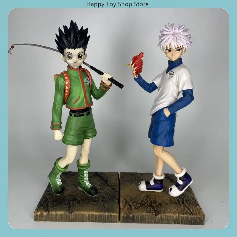 

Фигурка Килуа Золдик и Гон Фрикс с удочками из аниме Hunter x Hunter, 27 см, модель для автомобиля/рабочего стола, украшение, подарок