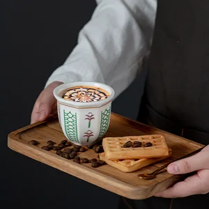 فنجان قهوة سيراميك بشجرة النخيل العربية، فنجان شاي أسود تركي شرق أوسطي، لاتيه، إسبريسو، كابتشينو أفضل 12 مبيعات أكواب شاي تركية - رقم 12