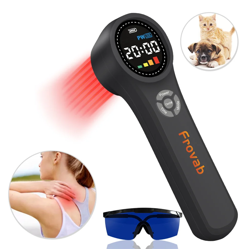 ZJZK Class 3B 980nm*4 810nm*4 660nm*16 1760mW Red Light Laser Therapy for Animals Laser Tool To Help Dog with Muscle Weakness