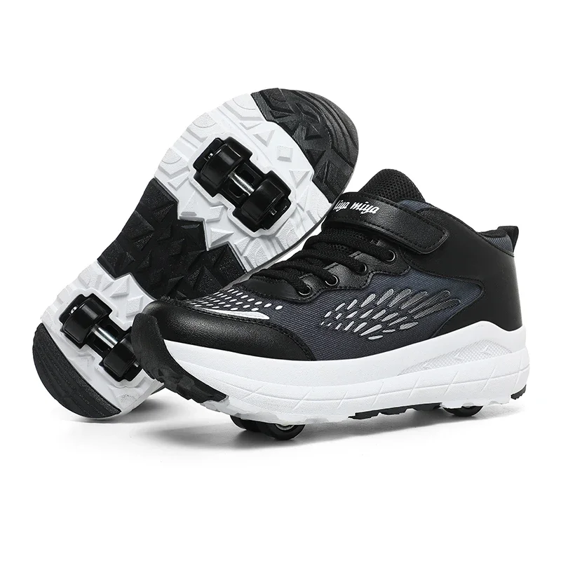 

Новый стиль, детские четырехколесные коньки, обувь для побега, удобные прямые роликовые коньки, низкие туфли двойного назначения для катания на коньках