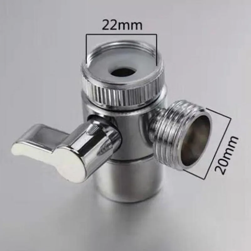 3-Way Tee Shower Head Faucet Adapter Connector Diverter Valve Switch Home Improvement Shower Faucets Water Separator F1