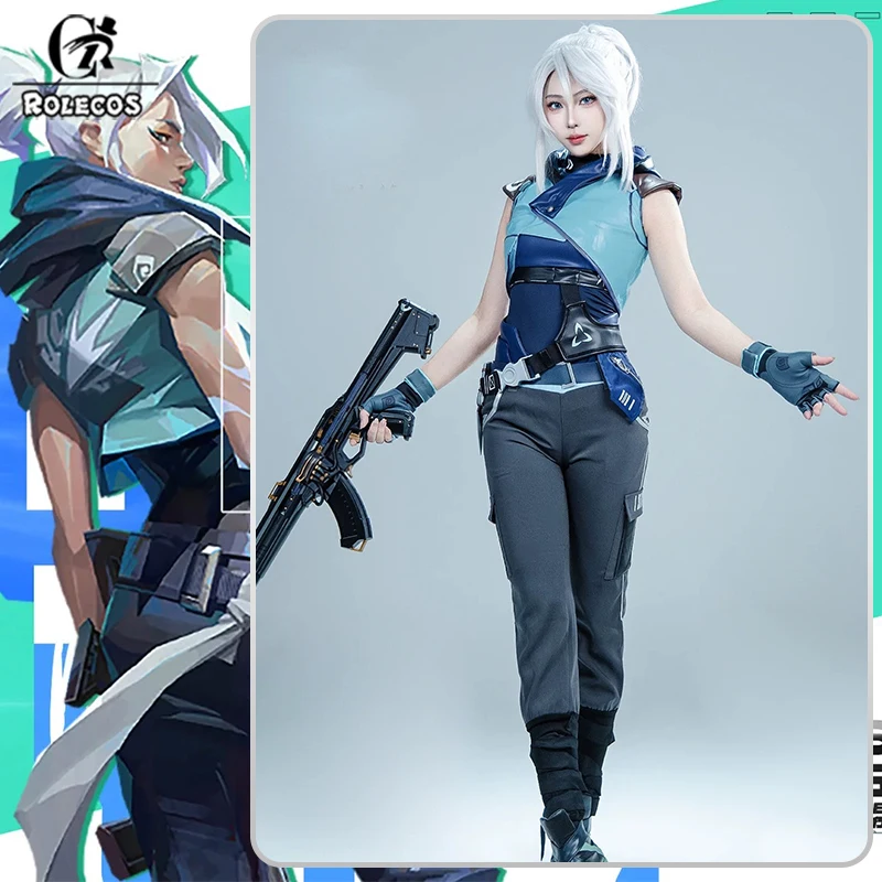 ROLECOS Women Jett Combat Uniform Costume, Cool Themed Outfit, Full Set for Halloween Carnival Comic Con Role Play