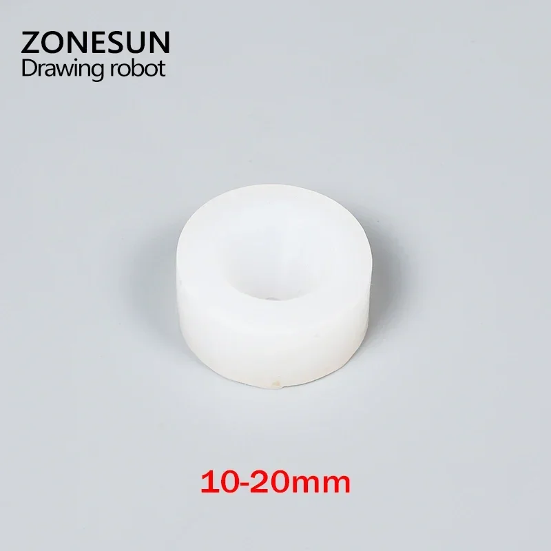 ZONESUN Cap screwing chuck Plastic bottle cap adoptor of capping machine silicone capping chuck Rotary Capping Machine 10-50mm