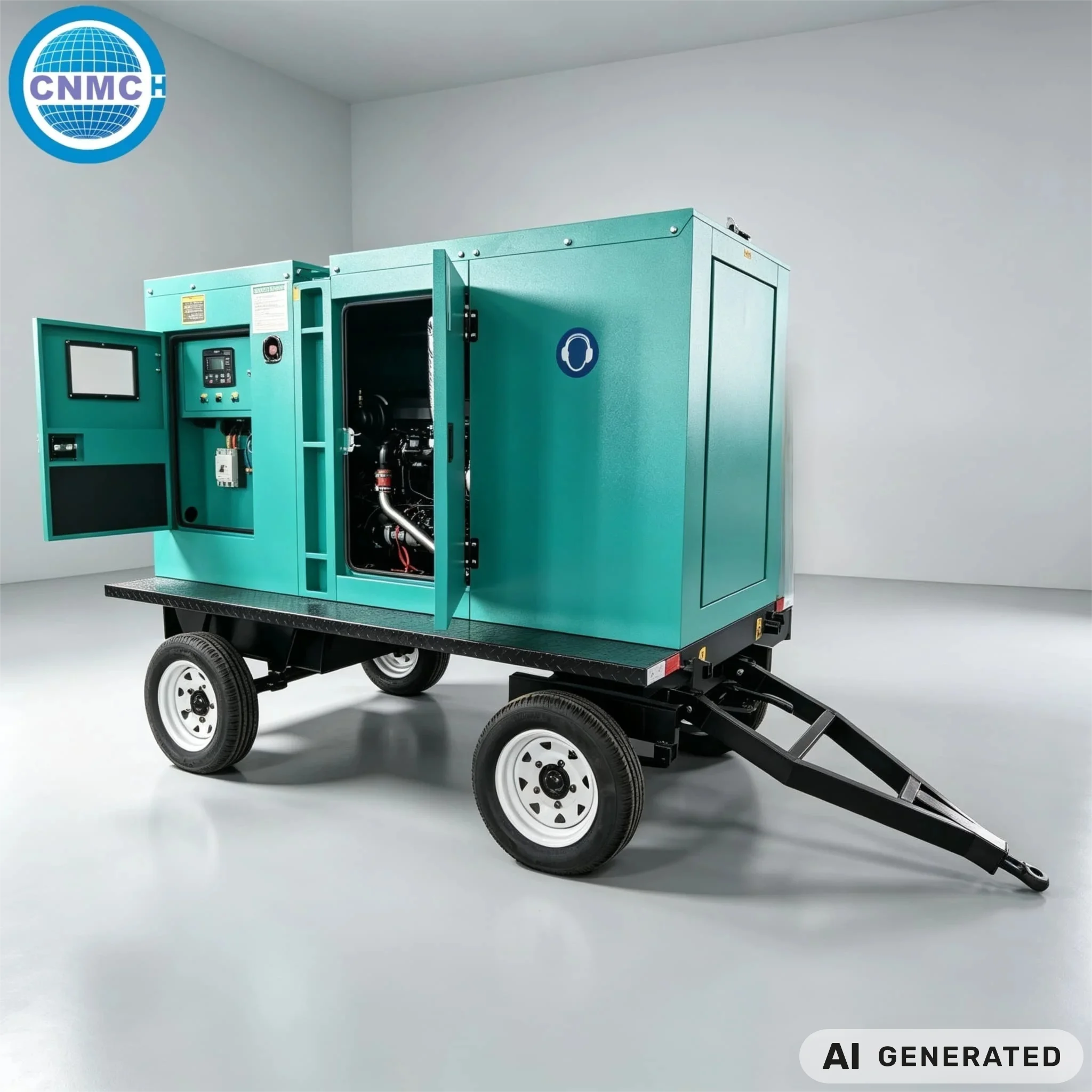 Generator 30kw 50kw 80kw 100kw Diesel Trailer Type Heavy Duty Tires Perkins Electricity Generator CE Certified Commercial Use