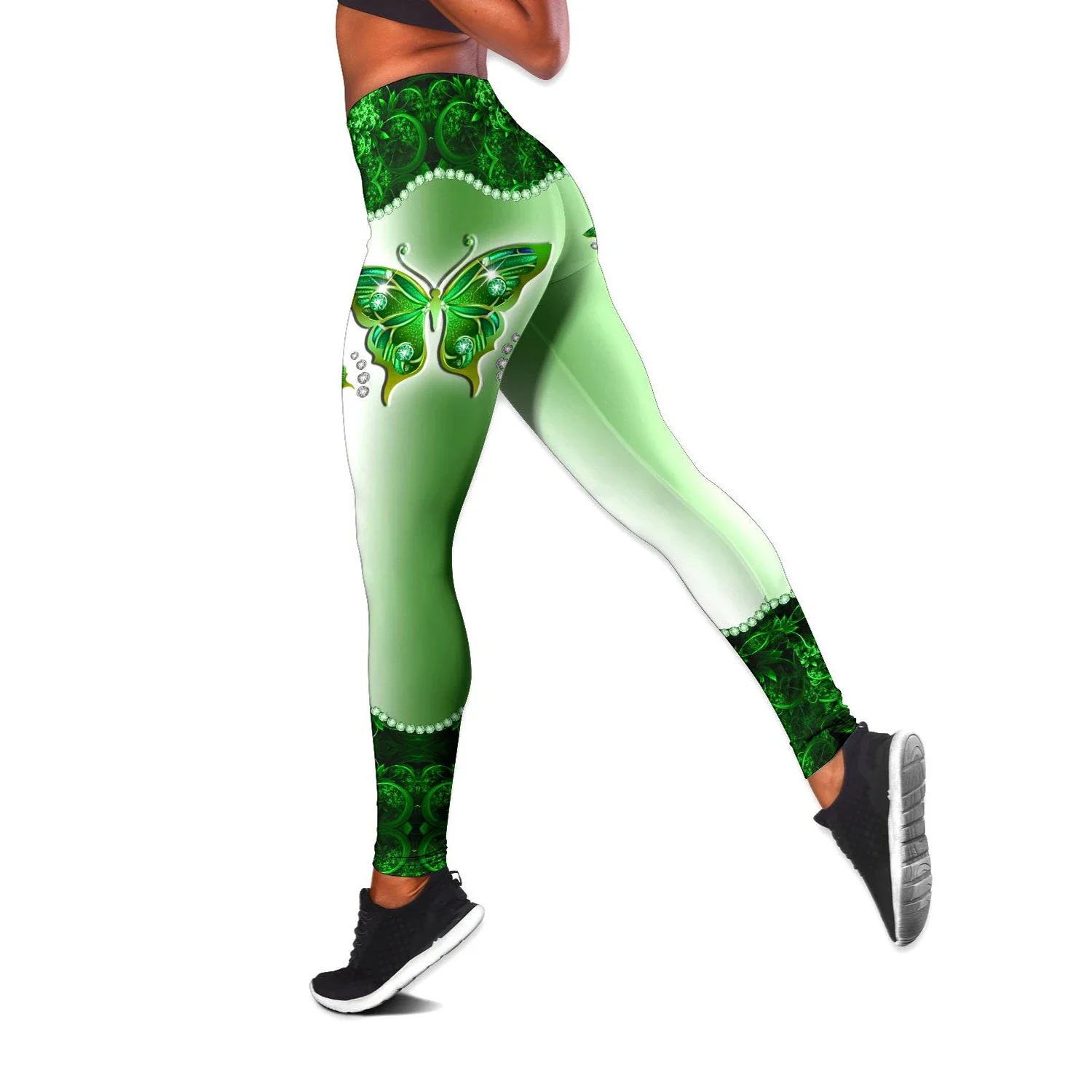 

CLOOCL Women Legging Butterfly Animal Graphics Printed Fashion Trousers Female for Outdoor Lady Workout Push Up Jogging Pants