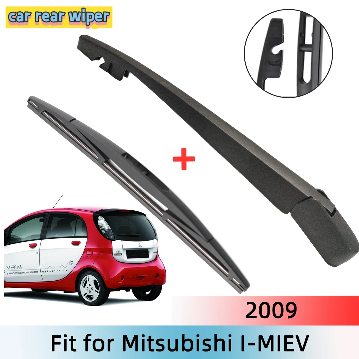 

Rear Wiper Blade & Arm Set Kit For Mitsubishi I-MIEV 2009 Windshield Windscreen Rear Window