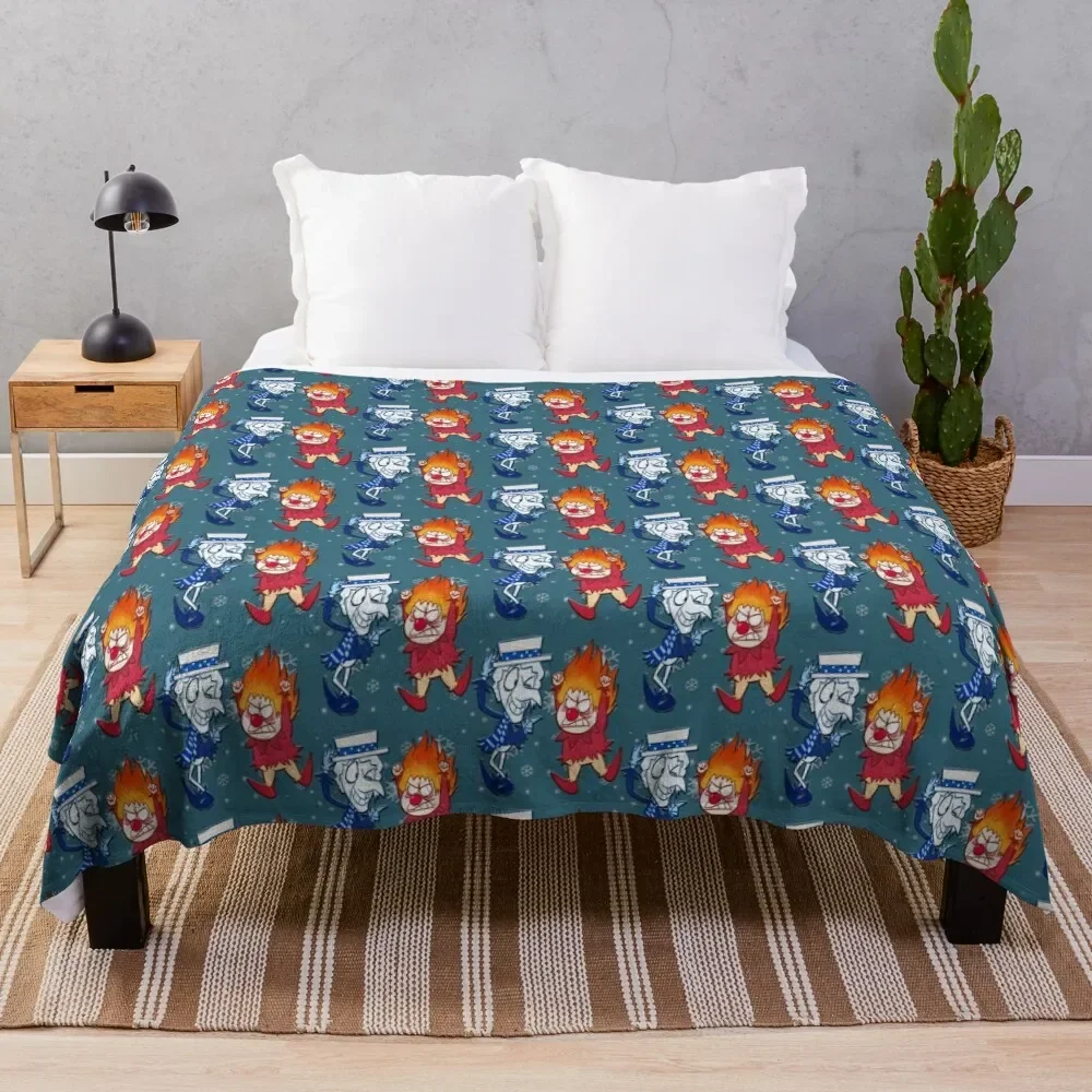 christmas heat snow miser Throw Blanket Winter beds Bed linens Nap Blankets