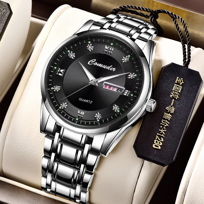Men Watch Fully Automatic Movement Stainless Steel Waterproof Wristwatch High Quality Business Watches for Mens Free Shiping