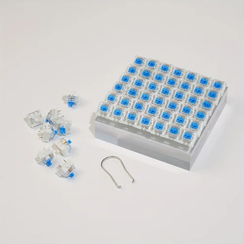 Imagen 2 del producto 50/100 Uds interruptor de teclado interruptores de teclas Teclado mecánico DIY vástago cruzado intercambiable en caliente, extractor de teclas incluido