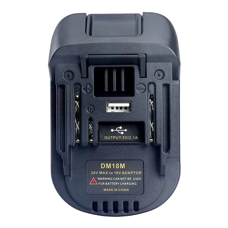 18V 20V Charger Batteries Adapter DM18M Converted to Li-Ion Charger Tool Convertor for Dewalt/for Milwaukee/for Makita Batteries