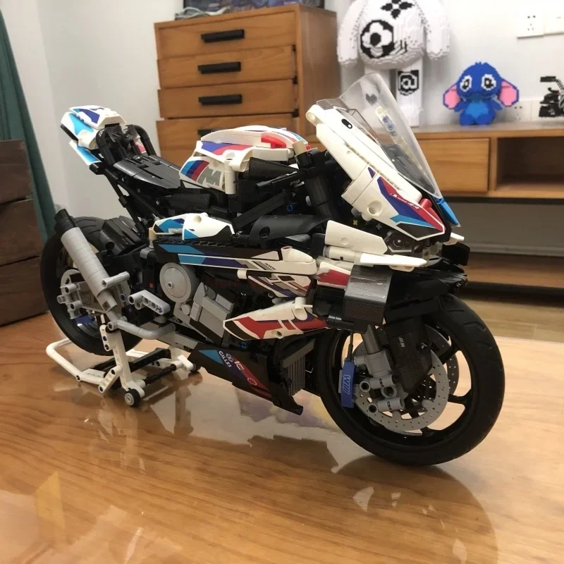 モーターサイクルモデル車両レンガおもちゃ,ビルディングブロック,技術スーパースピード,m 1000rr,42130と互換性,ギフト,1920個