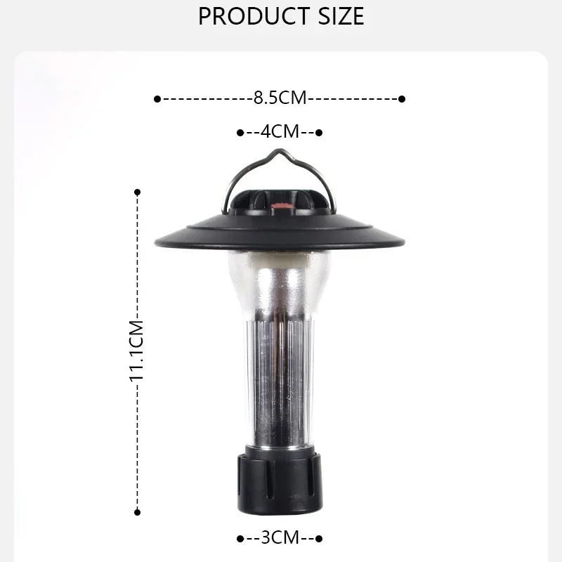 أضواء خيمة التخييم LED ضوء الطوارئ نوع c شحن فانوس التخييم عكس الضوء مصابيح تعليق للزينة للسفر في الهواء الطلق #6