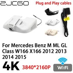 ZJCGO 4K 2160P Car DVR Dash Cam Video Recorder Plug and Play for Mercedes Benz M ML GL Class W166 X166 2012 2013 2014 2015