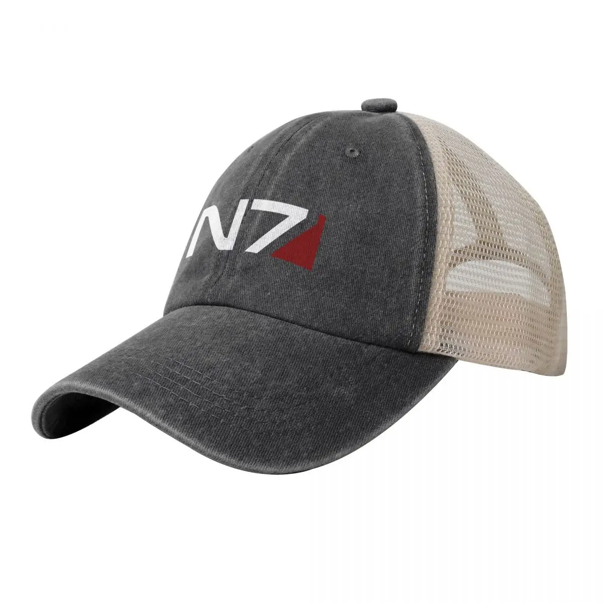 Mass Effect N7 Cowboy Mesh Baseball Cap Big Size Hat tea Hat Trucker Cap Women Men's