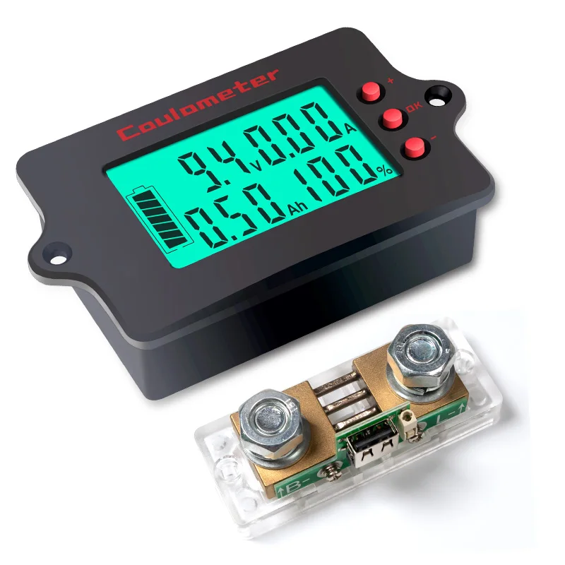 PZEM-037 Digital Battery Tester 12v 400A 500A Volt LCD Display Coulombmeter AA AAA Charge & Discharge Test Capacity