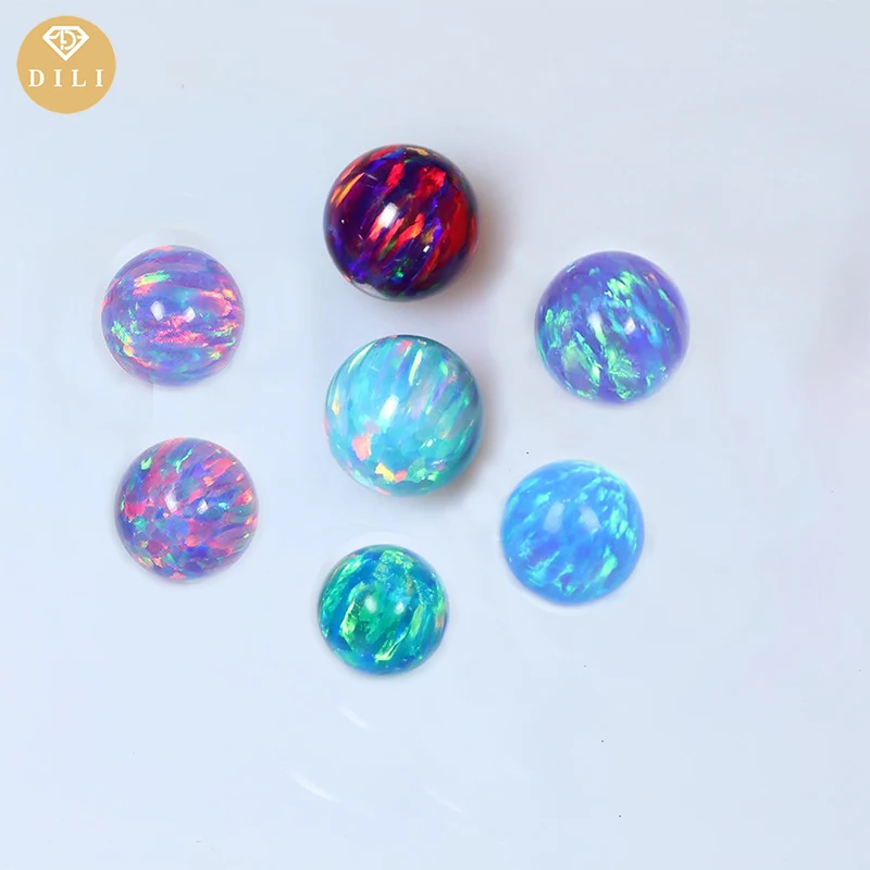 

4mm OP01-42 Full Hole/Half Hole/Without Hole Lab Created Round Ball Loose Opal Beads Free Shipping