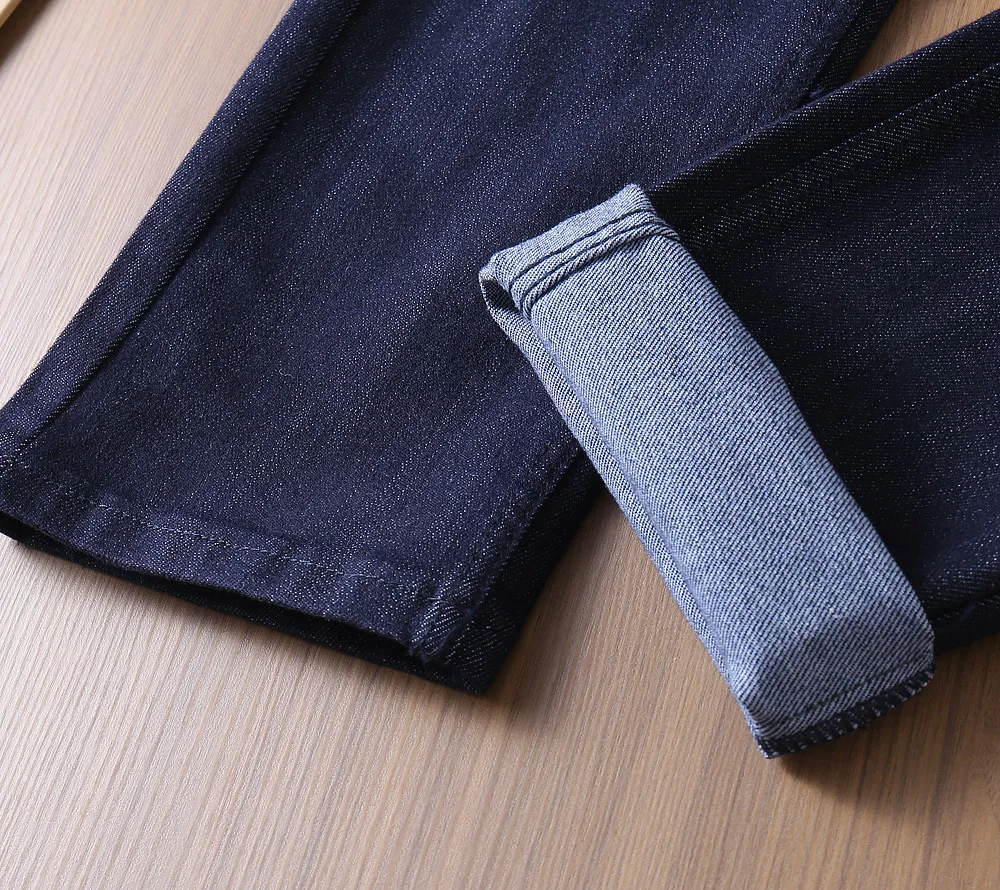 BLLIYOSS Jeans da uomo in cotone sottile 2025 Autunno inverno Nuovo ricamo casual comodo moda taglia 30-40 Pantaloni Vecchio denaro