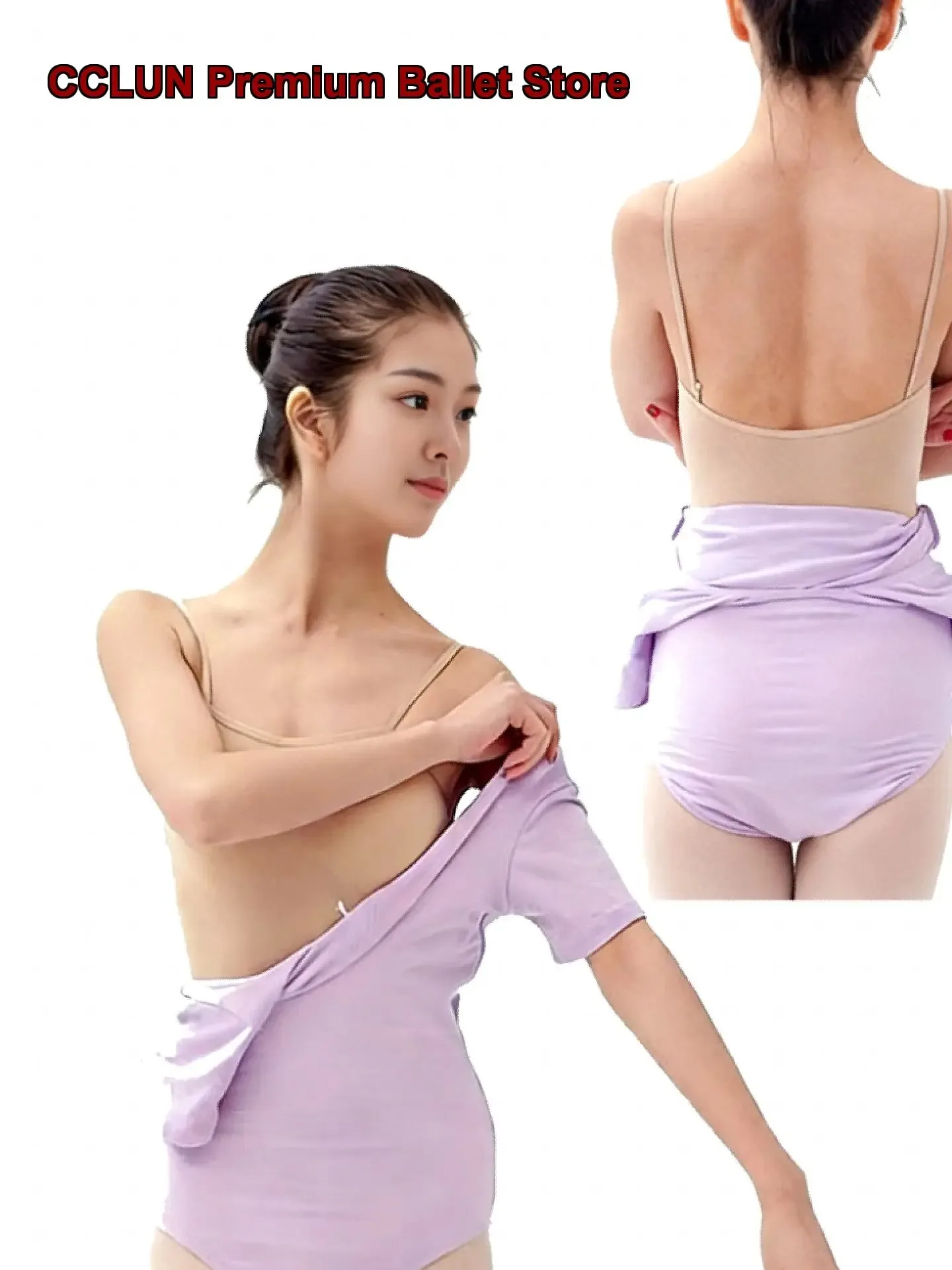 Chen Ting Basic Underwear High Stretch Nude Color Spaghetti Strap Quick-Dry Top Belly Bottom Wear for Adults and Children Kids