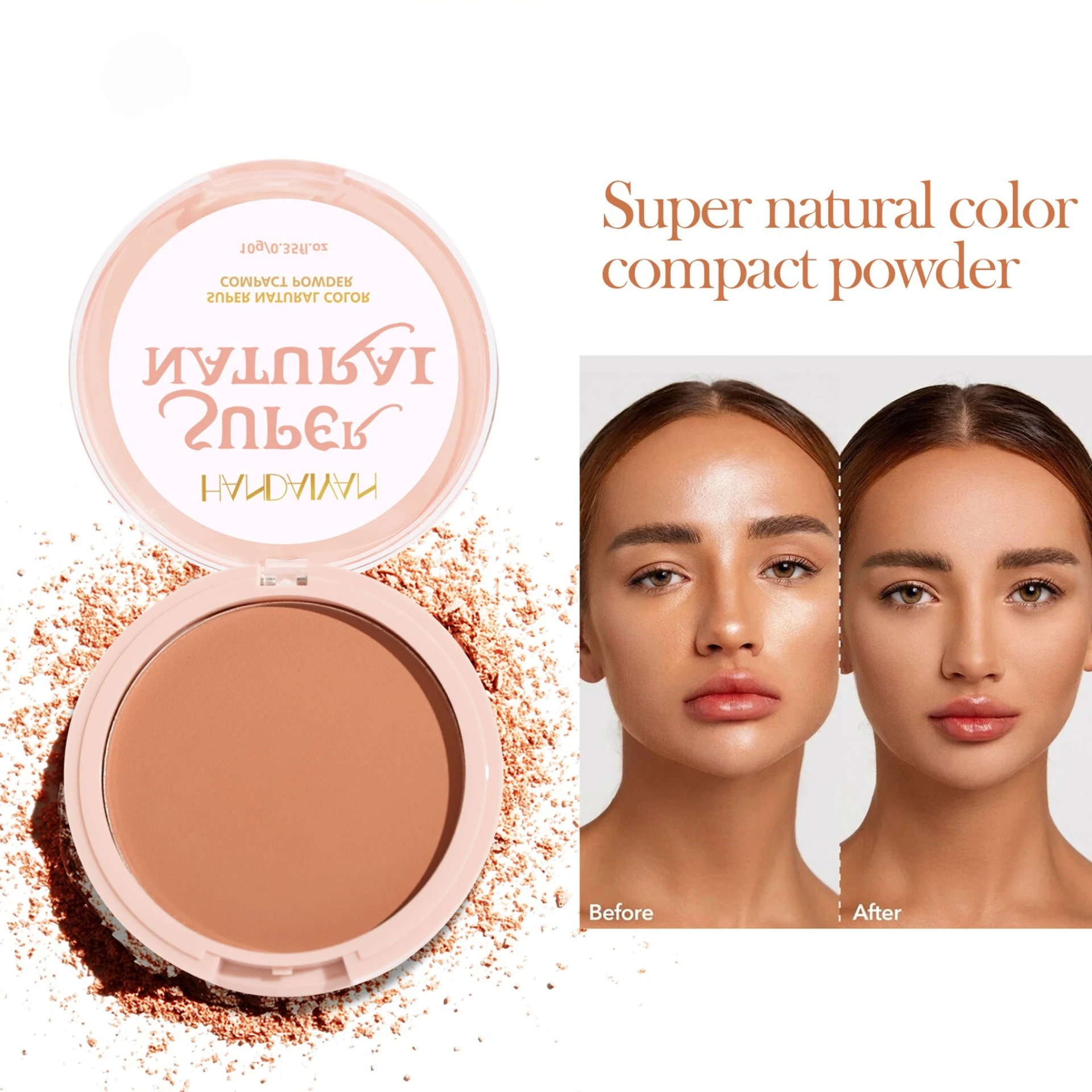 8-farbiges 2-in-1-Puder zur gepressten Einstellung |   Ölkontrollierende, vollflächige Verbergen |   Mattes, glattes, langlebiges Gesichts-Make-up