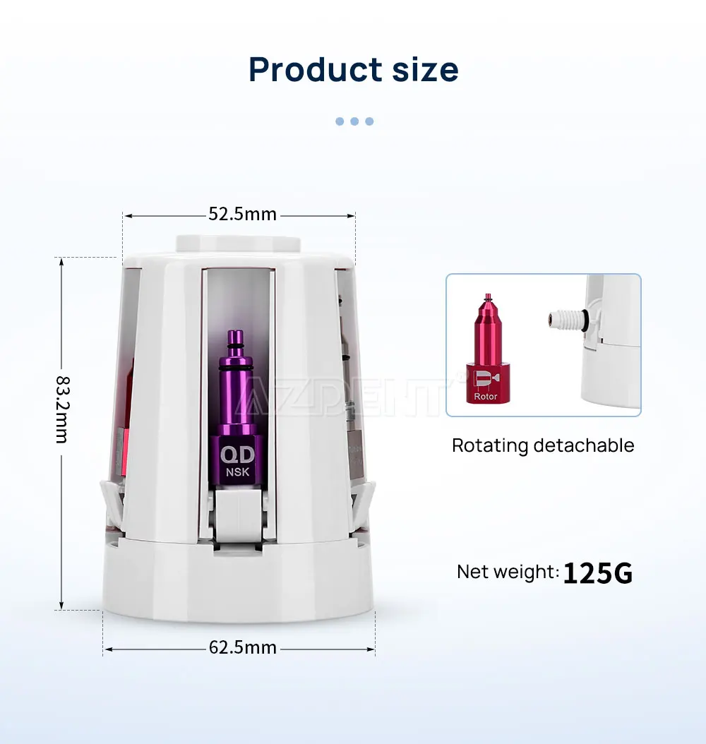 AZDENT Dental Universelles tragbares Handstück-Spray-Ölgerät, Wartungsaufsatzkappe, 5 Düsen, Pflegespray, Schmieröl – Detail 6