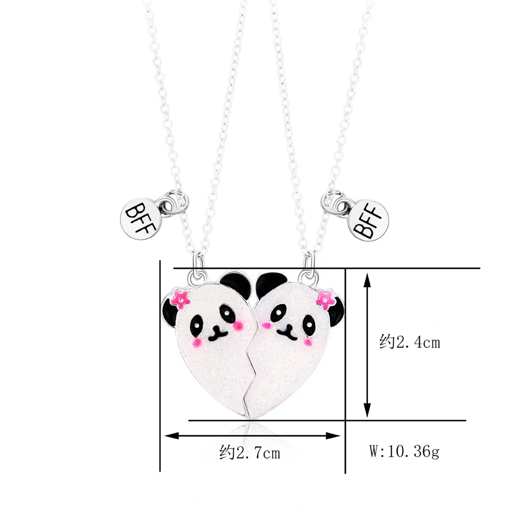 Winoneday 2Pcs/set Cute Animal Unicorn Pony Koala Butterfly Best Friend Necklace BFF Friendship Jewelry Gifts for Girls view 6