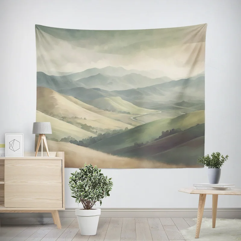 Landscape Wall Cloth High Textures Living Room Mural Tapestry Bedroom Decorative Large Size Polyester Wall Tapestry