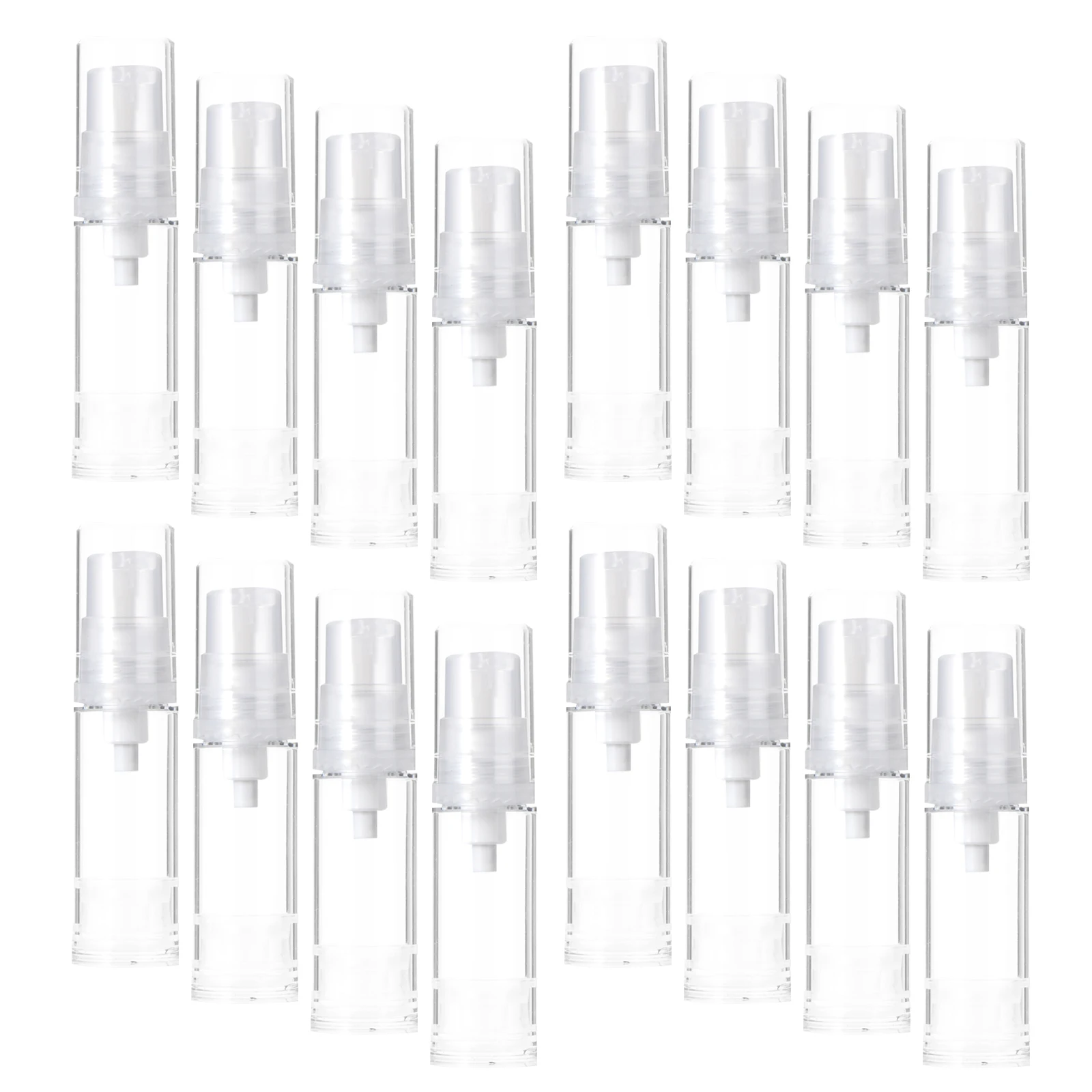 

24Pcs Travel Vacuum Dispensing Bottles Transparent Refillable Lotion Containers Portable Leakproof Toiletry Bottles for Skincare