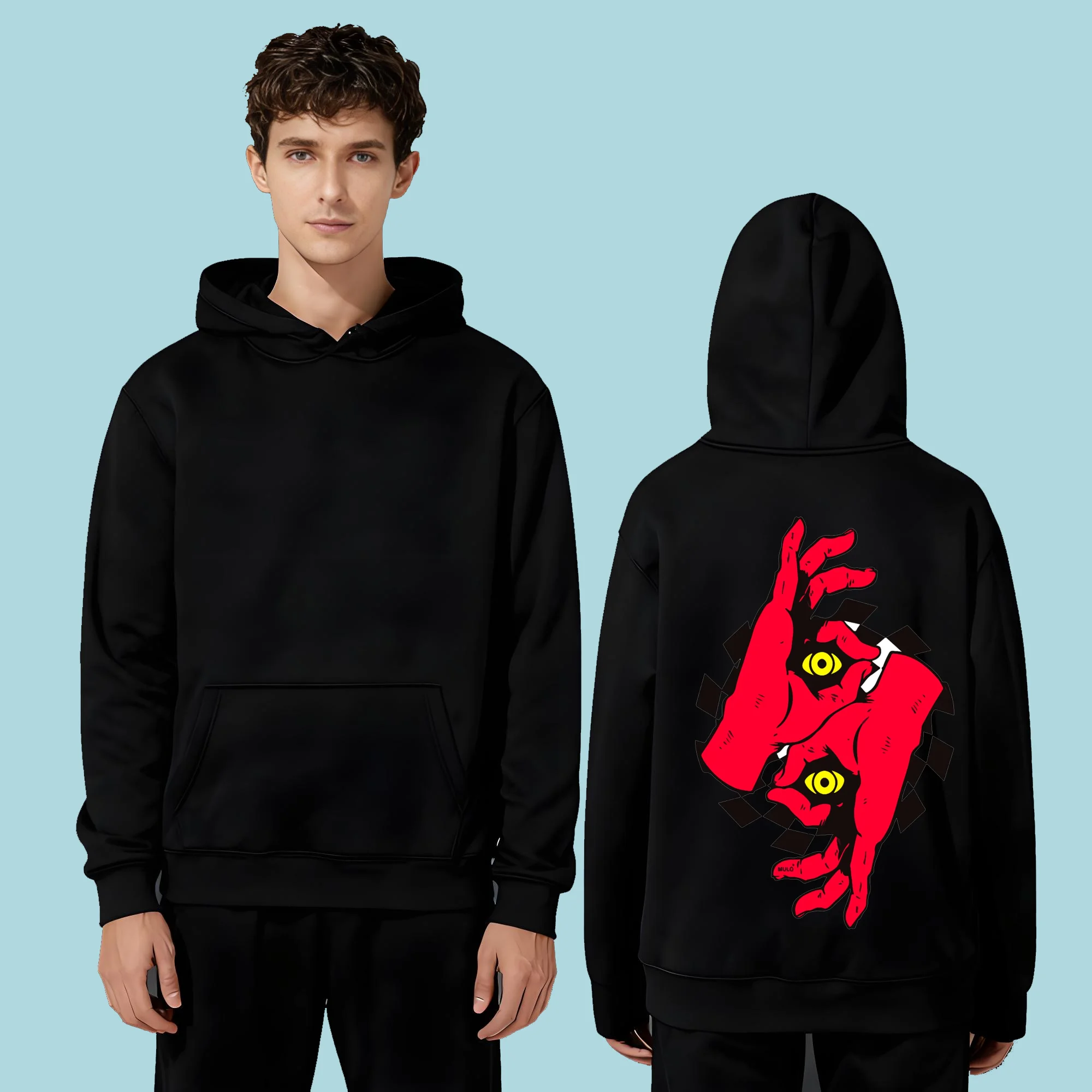 

The 2025 new stylish and versatile T-shirt is suitable for both men and women featuring trendy gestures and eye prints