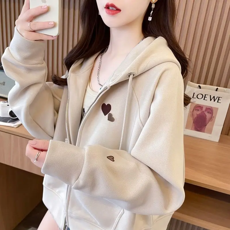 

Толстовки с капюшоном Y2K, женский режим, пушистые женские декоративные женские трендовые прочные распространенные одежды на молнии, одежда для женщин