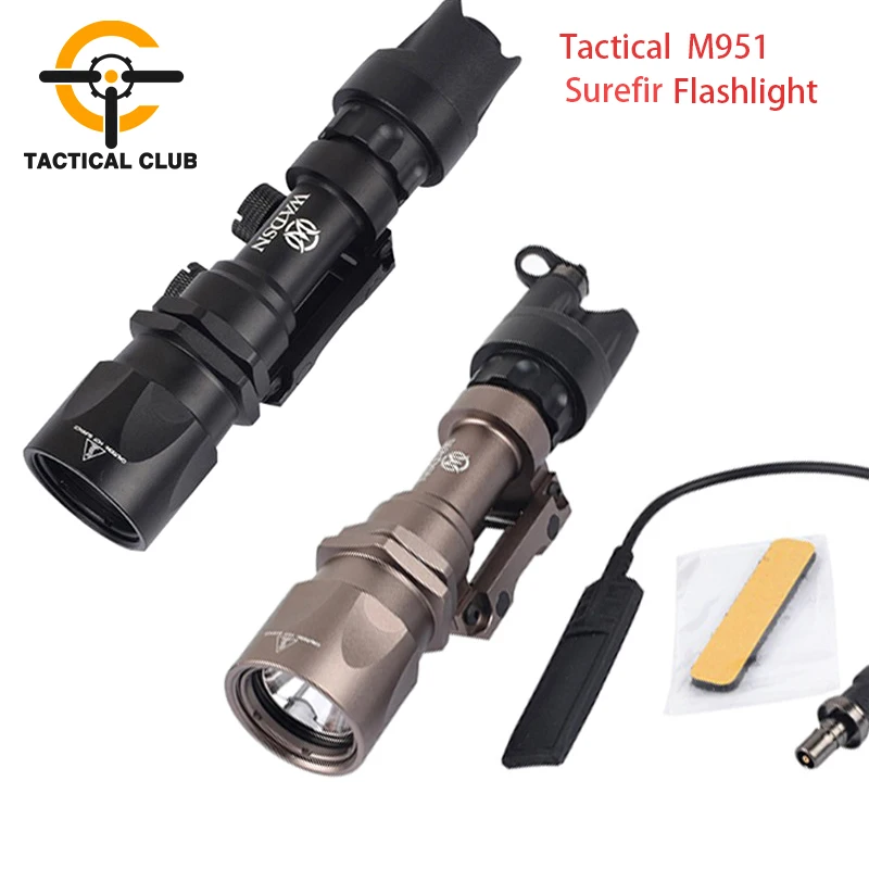 

WADSN Airsoft M951 Powerful Tactical Scout Light AR15 Rifle Weapon Light Flashlight Hunting Torch Fit 20mm Picatinny Rail