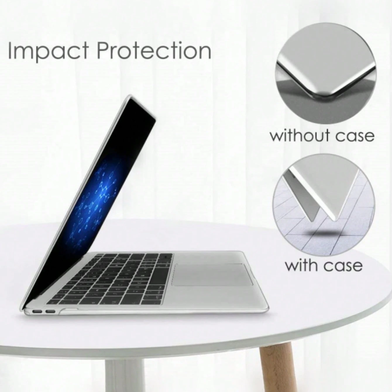 Macbook case Crystal Transparency Supper Thin Frost Clean 1pc Cover and 1pc Base For Macbook Air Pro