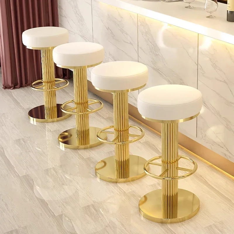 

*/--Современный индивидуальный скандинавский кухонный золотой барный стул, роскошный барный стул из нержавеющей стали