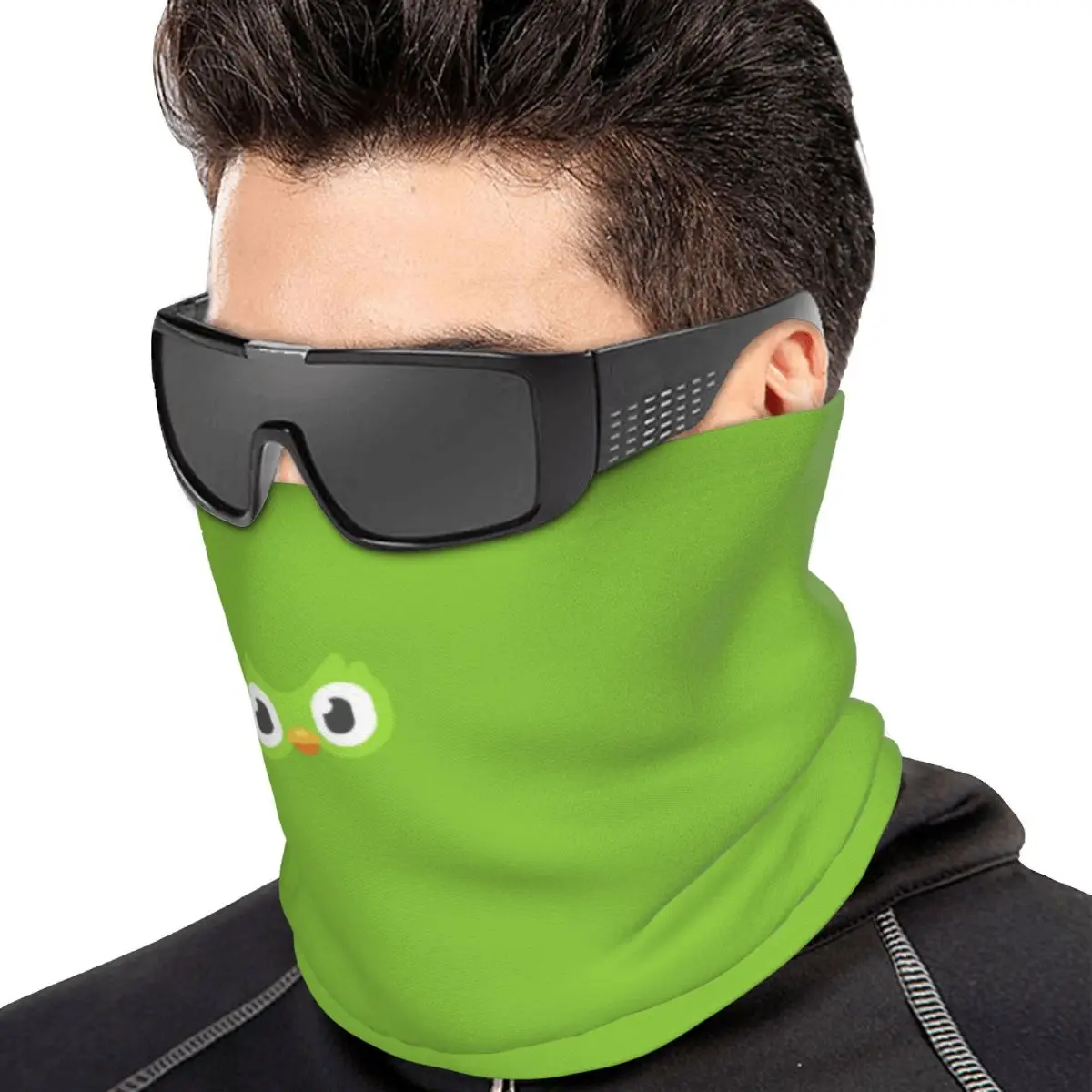 Duolingo Owl Duo Bandana Neck Cover Printed Mask Scarf Outdoor Sports Balaclava Unisex Adult Winter